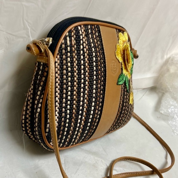 Authentic, Rare, Fendi, Small Tweed Crossbody Bag 8in x 6.5in x 2in - Picture 3 of 13